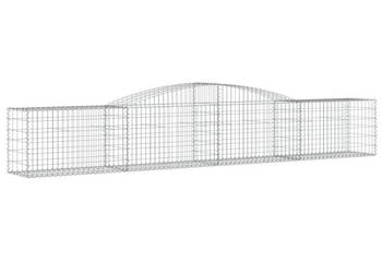 Kosze gabionowe 8 szt 400x50x60/80 cm galwanizowane żelazo WM-3146976