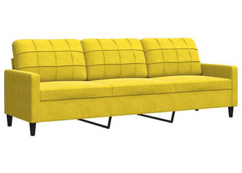 Sofa 3-osobowa żółty 210 cm tapicerowana aksamitem WM-4007650