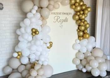 Dekoracje balonowe urodziny chrzest roczek balon impreza ścianka zdjęcia