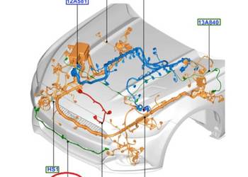 WIĄZKA CZUJNIKÓW ZDERZENIOWYCH FORD MUSTANG VI 15- 1913655 FR3T-15K867-AA
