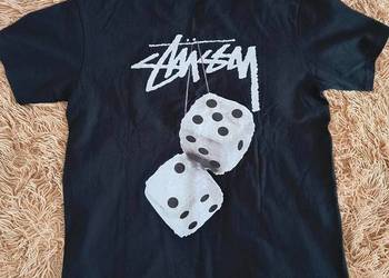Stussy Dice Tee czarna – oryginalna koszulka z kośćmi | rozmiar M