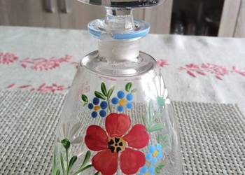Prl karafka art deco ręcznie malowana