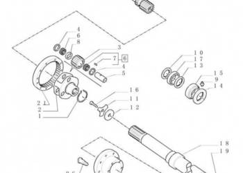New Holland T6010 T6070 Wałek koła 87516450