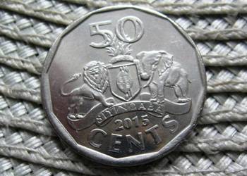 Eswatini ( Suazi ) 50 Cent 2015r - Mennicza - Mniejsza