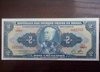 Banknot 2 cruzeiros Brazylia