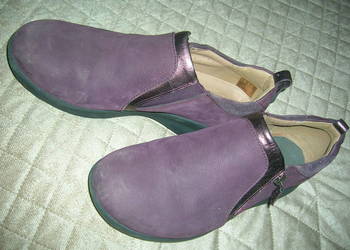 Półbuty damskie Clarks Unstructered r.42 bordo-fiolet skóra nubuk