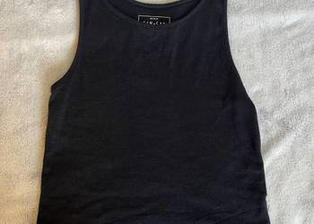 Crop top / koszulka / bluzka na grubych ramiączkach czarna