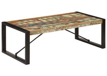 Stolik kawowy 120 x 60 x 40 cm lite drewno z odzysku WM-247425