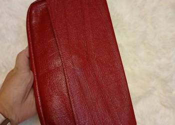 Leather, czerwona torebka skórzana do ręki