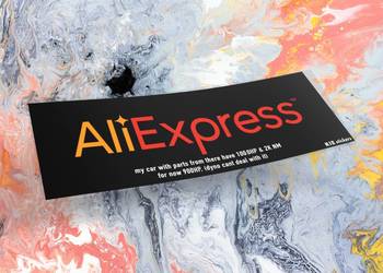 Naklejka ALIEXPRESS 12 x 4 cm ali drift slap jdm #1