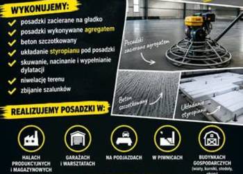 Posadzki przemysłowe, Zacierane,  Agregat. 15 lat doświadczenia