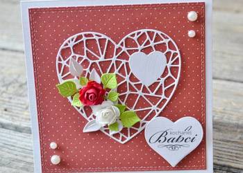 Kartka na Dzień Babci ręcznie robiona Kartka na Dzień Babci ręcznie robiona