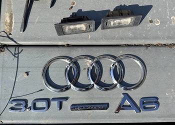 Audi A6 C7 emblematy klapy tył lampki rejestracji