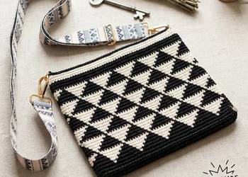 Torebka na ramię crochet, ręczne robiona