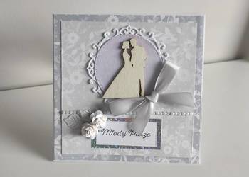 Kartka ręcznie robiona na ślub 6