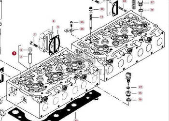 Massey Ferguson 8480 Głowica Cylindra CZĘŚCI V837069001