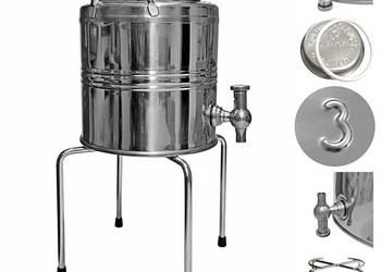 Beczułka bańka beczka dozownik stal nierdzewna 3L antałek z kranikiem inox