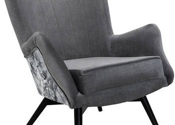 Nowoczesny fotel tapicerowany SYLWIA Szary