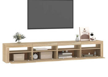 Szafka TV z oświetleniem LED dąb sonoma 240x35x40 cm WM-3152764