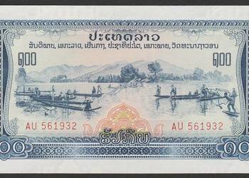 LAOS 100 KIP 1968 - STAN BANKOWY UNC