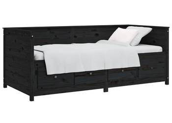 vidaXL Łóżko dzienne, czarne, 75x190 cm(SKU:820920)