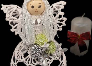 Anioł świąteczny 20cm ręcznie wykonany