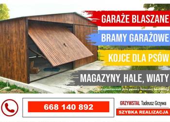 Blaszak Garaż Blaszany Złoty Dąb /ORZECH / Garaże  - GRZYWSTAL