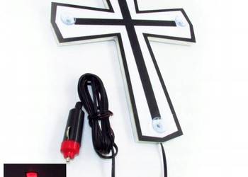KRZYZ LED tablica czerwony tabliczka krucyfiks podświetlany TIR BUS 24v
