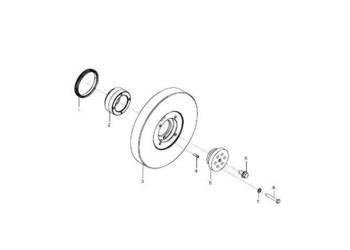 John Deere 9470RX - Tłumik skrętny RE539805 (Silnik)