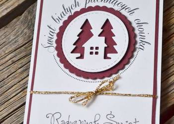 Kartka świąteczna na Boże Narodzenie ręcznie robiona