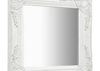 Lustro ścienne w stylu barokowym 40x40 cm białe WM-320304