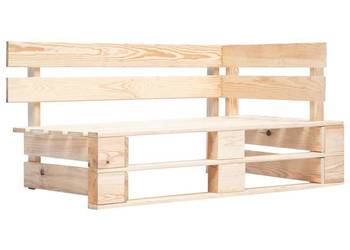 vidaXL Ogrodowa ławka narożna z palet, drewno(SKU:45769)