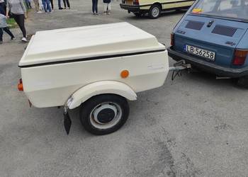 Fiat 126p + N250 zestaw przyczepka maluch palony z linki