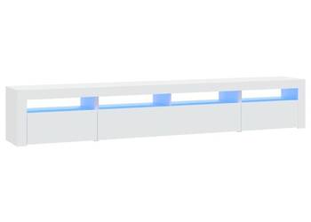 vidaXL Szafka pod TV z oświetleniem LED, biała(SKU:3152722)