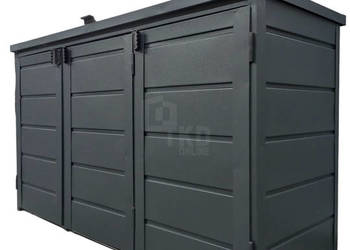 Zabudowa koszy na śmieci wiata obudowa 207x80x120 cm 3x240 TKD603