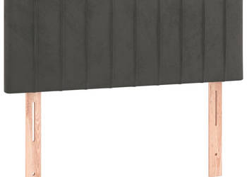 Zagłówek do łóżka z LED ciemnoszary 80x5x78/88 cm aksamit WM-3121881