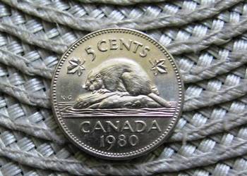 Kanada 5 Cent 1980r - Ładna