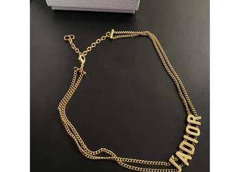 Łańcuszek naszyjnik choker kolor złoty  na sty l Dior cd