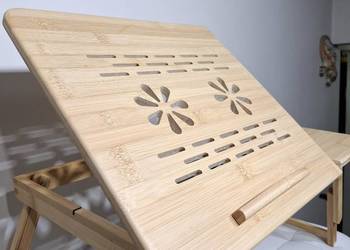 Drewniany stolik pod laptopa podstawka