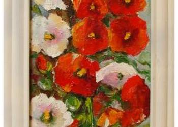 Malwy obraz olejny  21cm-60cm w ramie dostępny do negocjacji