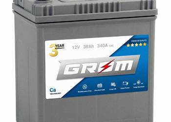 Akumulator Grom Premium 38Ah 340A EN Japan Lewy Plus