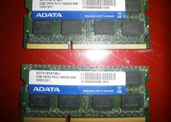 DDR3 ADATA 2GB 2Rx8 PC3-10600S-999 2 szt