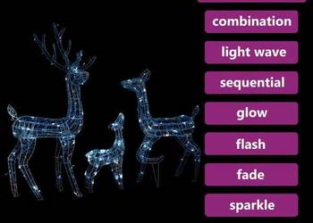 vidaXL Świąteczne renifery, akrylowe, 300 zimnych białych diod (SKU:329794)