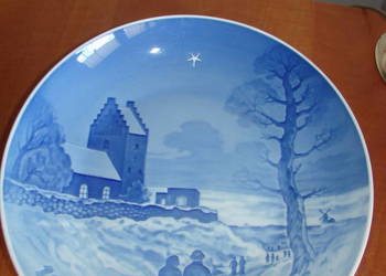 B&G kobaltowy talerz świąteczny 1965