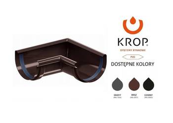 Krop NAROŻNIK WEWNĘTRZNY RYNNY PVC 130 (125 głęboki)BRĄZ