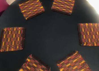 6 szt kilimowe serwety "Cepelia" PRL lata 70 XX w. Vintage