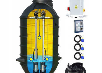 PRZEPOMPOWNIA DWUPOMPOWA DN1200 H2100 PEDROLLO VXm VORTEX ALARM