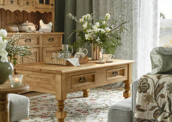 Drewniana ława z szufladkami MES 07