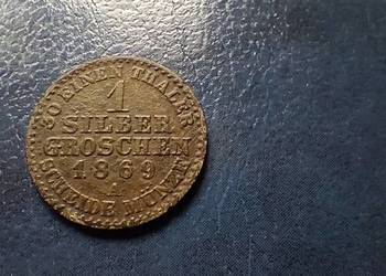 Stare monety 1 srebrny grosz 1869 A Niemcy srebro