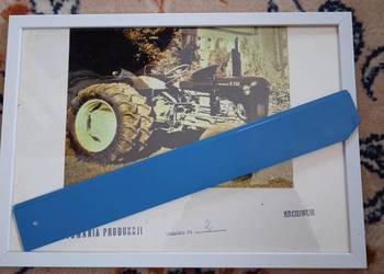 Obrazek z ciągnikiem Ursus C 328 bliźniacze koła pamiątka oryginał